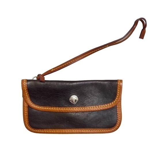 Dooney and Bourke brown mini clutch pouch - Picture 1 of 6